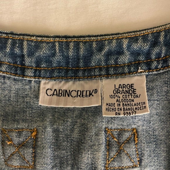 Blue true denim vest! Size large! - Picture 2 of 4